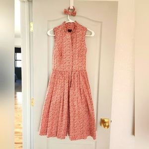 JCREW Liberty print dress, red & white, excellent condition, size 00